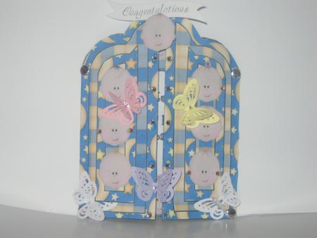Arched Gatefold Card - Assorted White Babies by JOANNA HOGGER