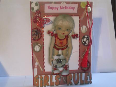 Girl Playing Footie, Girls Rule by JOANNA HOGGER