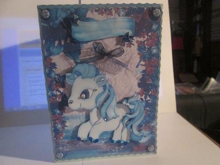 Little Blue Pony with Fantasy Background by JOANNA HOGGER
