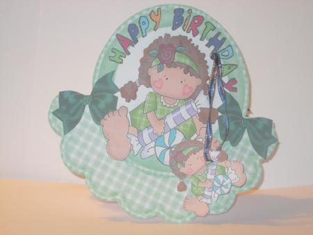 Birthday Girl with Lots of Sweets and Candy Scalloped Rocker by JOANNA HOGGER