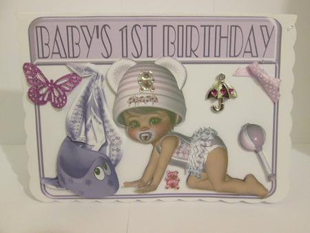Baby Girls 1st Birthday with Her Blanket and Potty by JOANNA HOGGER
