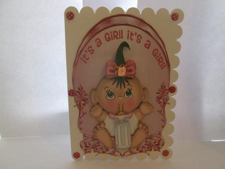 Cute Baby Girl with Her Bottle in Arch Frame by JOANNA HOGGER