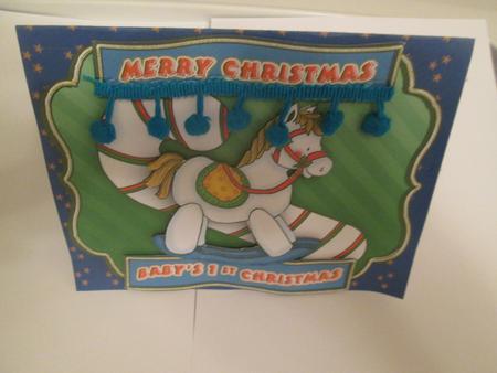 Merry Rocking Horse Card Mini Kit by JOANNA HOGGER