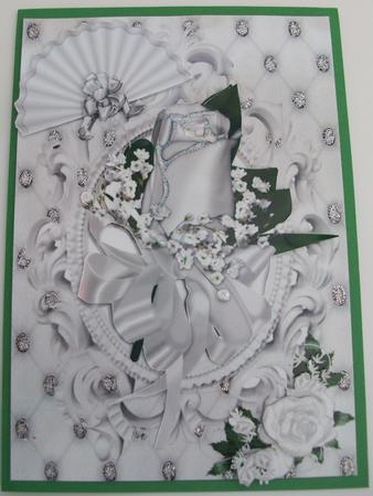 Gorgeous White Rose & Fan by Joanna Swinton