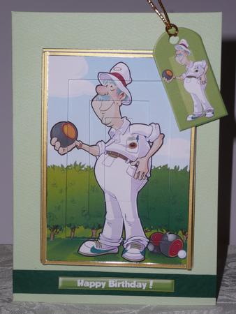 Bowling Dude Inverted Pyramid. by Joanne Brangham
