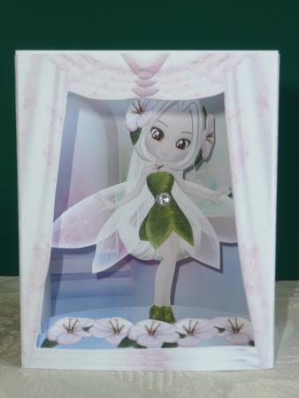 Pink Flower Fae Theatre Card by Joanne Brangham