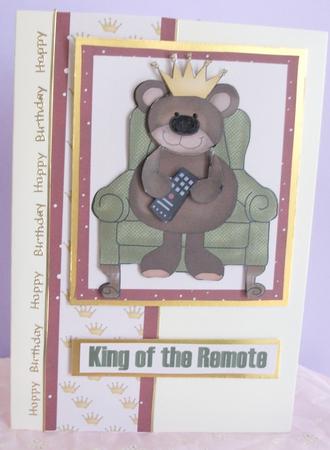 King of the Remote Control Decoupage Design by Joanne Brangham