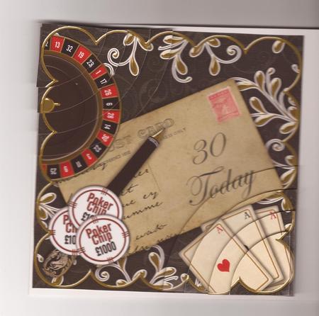 Black Mens Roulette 30 Today 6in Duo Corner Stacker by Joanne Jarvis