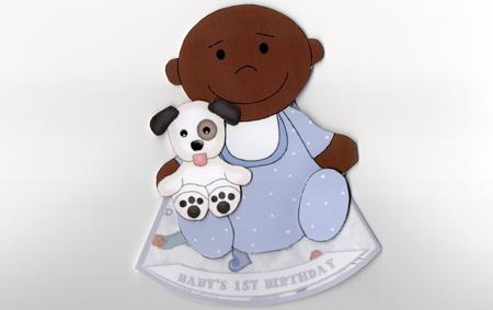 Rock-a-bye Baby Boy First Birthday 1 by Joanne Jarvis