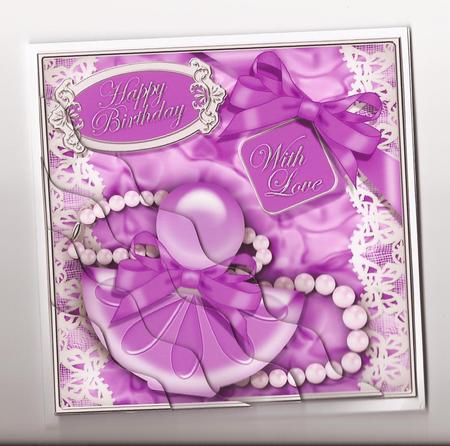 Birthday Perfume Lace N Pearls Wavy Corner Side Stacker by Joanne Jarvis
