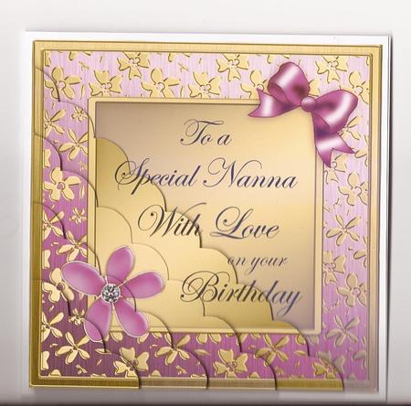 Floral Special Nanna Birthday Scalloped Corner Stacker by Joanne Jarvis