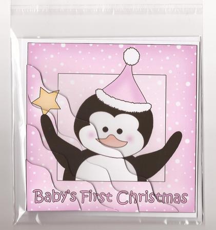 Baby's 1st Christmas Penguin Wavy Corner Side Stacker Featured Gallery Photo