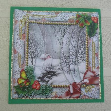 Winter Walk Holly 5in Side by Side Round Stacker by Joanne Kelly