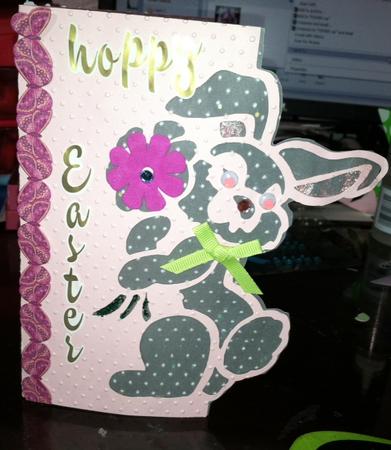 Easter Bunny 2 Over the Edge Card by Joanne Orbash