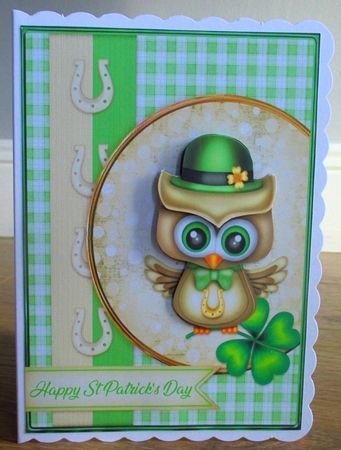 St Patricks Day Owl by Johanna Lambert