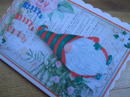 Christmas Nordic Watercolour Gnome Decoupage Topper 6 by Johanna Lambert