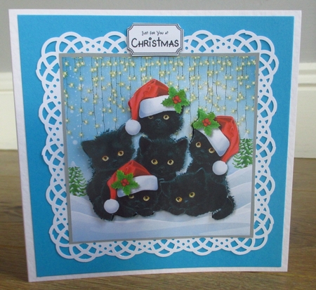 Lucky Black Christmas Cats by Johanna Lambert