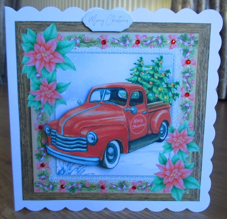 Beautiful Watercolour Christmas Car 8x8 Mini Kit by Johanna Lambert