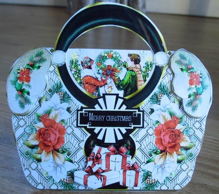 Art Deco Christmas Handbag 04 Shaped Mini Page Kit by Johanna Lambert