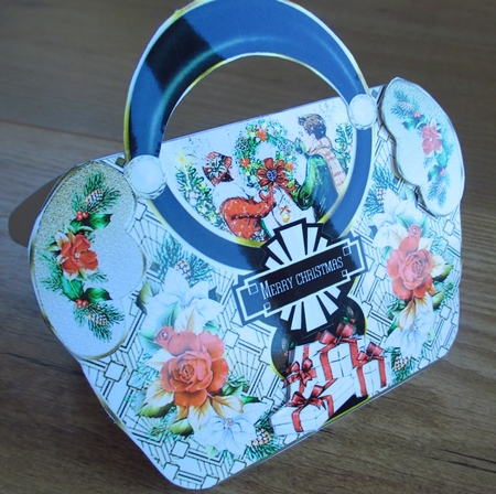Art Deco Christmas Handbag 04 Shaped Mini Page Kit by Johanna Lambert