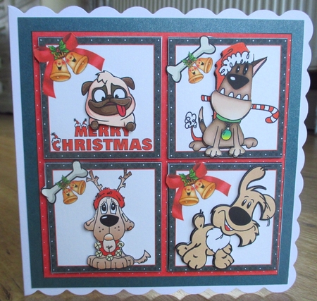 8x8 Christmas with the dogs mini kit by Johanna Lambert