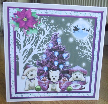 Cute westies christmas decoupage mini kit by Johanna Lambert