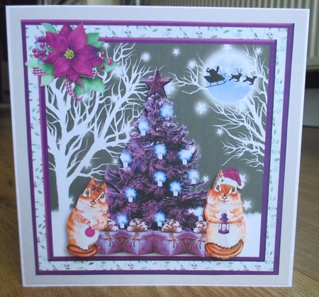 Cute squirrels christmas decoupage mini kit by Johanna Lambert
