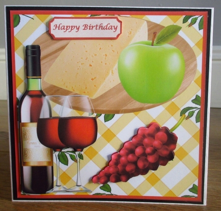 A glass of wine with cheese by Johanna Lambert