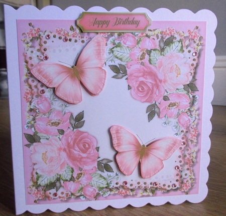 Beautiful French Roses and Butterflys  by Johanna Lambert