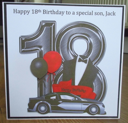 18th Large Shaped Card Front Male by Johanna Lambert