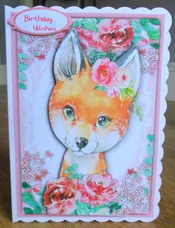 Gorgeous Fox with Roses  by Johanna Lambert