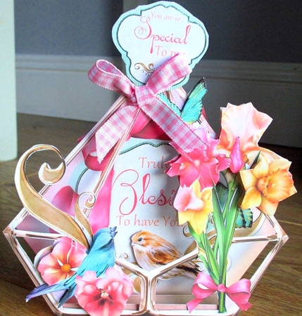 Iris Bouquet 3d Terrarium Cards & Envelopes Kit by Johanna Lambert
