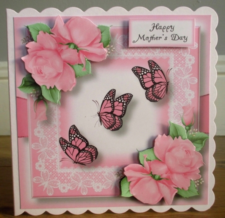 Butterflies & Roses - Baby Pink by Johanna Lambert