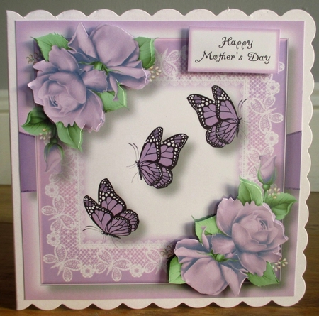 Butterflies & Roses - Lilac by Johanna Lambert