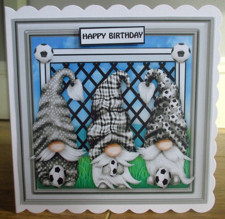 Black and White Football Gnomes by Johanna Lambert