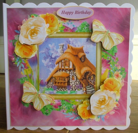 Summer Cottage Topper with Deoupage by Johanna Lambert