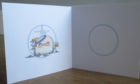 Special dog condolences boy insert by Johanna Lambert
