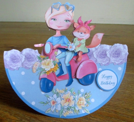 SCOOTER RIDE ROCKER CARD by Johanna Lambert