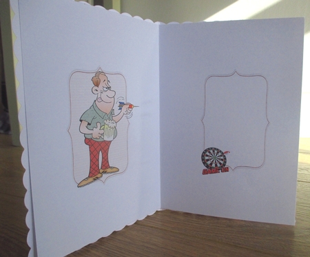 Darts and a pint insert by Johanna Lambert