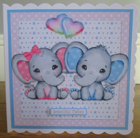 TWIN BOY GIRL quick card by Johanna Lambert