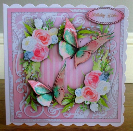 8x8 Mini Kit, Butterflys and Roses  by Johanna Lambert
