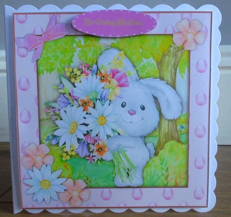 Bunnys Flower Bouquet  by Johanna Lambert