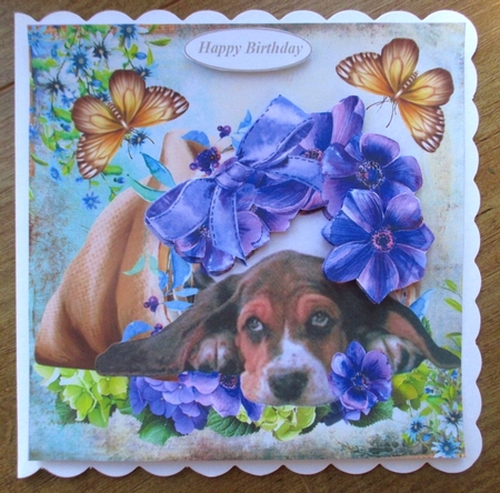 Hiding Within the Flowers Topper with Decoupage by Johanna Lambert