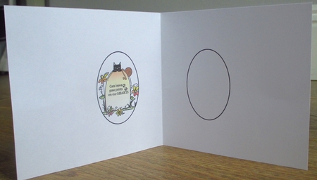 Special cat condolences insert by Johanna Lambert