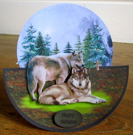 WOLVES ROCKER CARD by Johanna Lambert