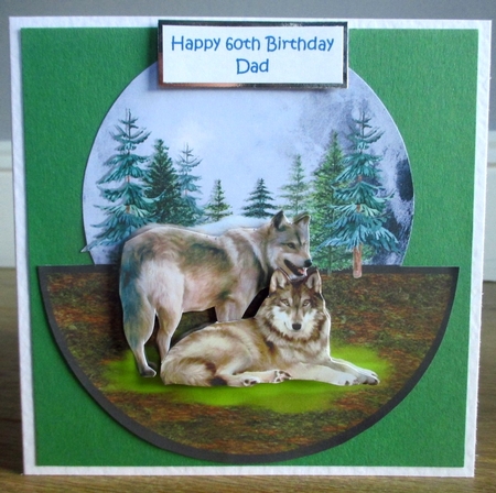 WOLVES ROCKER CARD by Johanna Lambert