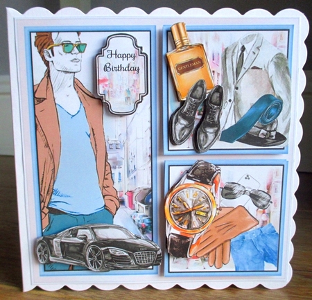 A Mans World Collage Mini Page Kit  by Johanna Lambert