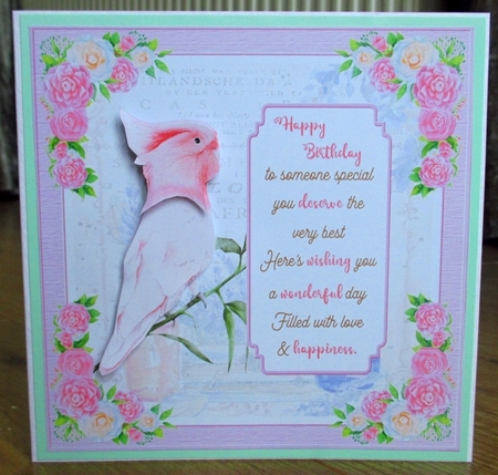 Exotic Bird Decoupage Mini Kit 4 by Johanna Lambert