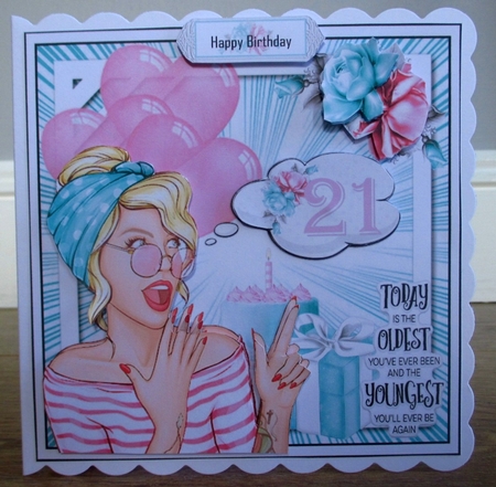 Pop Art 21st Birthday Mini Page Kit  by Johanna Lambert