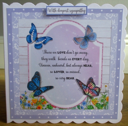 SYMPATHY BUTTERFLIES quick card by Johanna Lambert